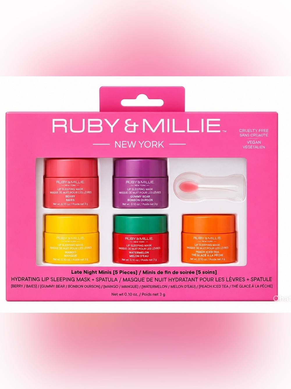 Ruby & Millie Late Night Hydrating Lip Sleeping Mask - 5 Piece Set